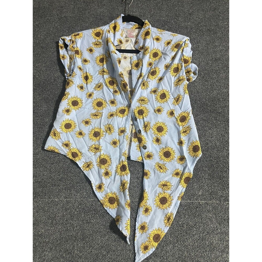 No Boundaries Womens Top Size M Sleeveless Floral Grapic